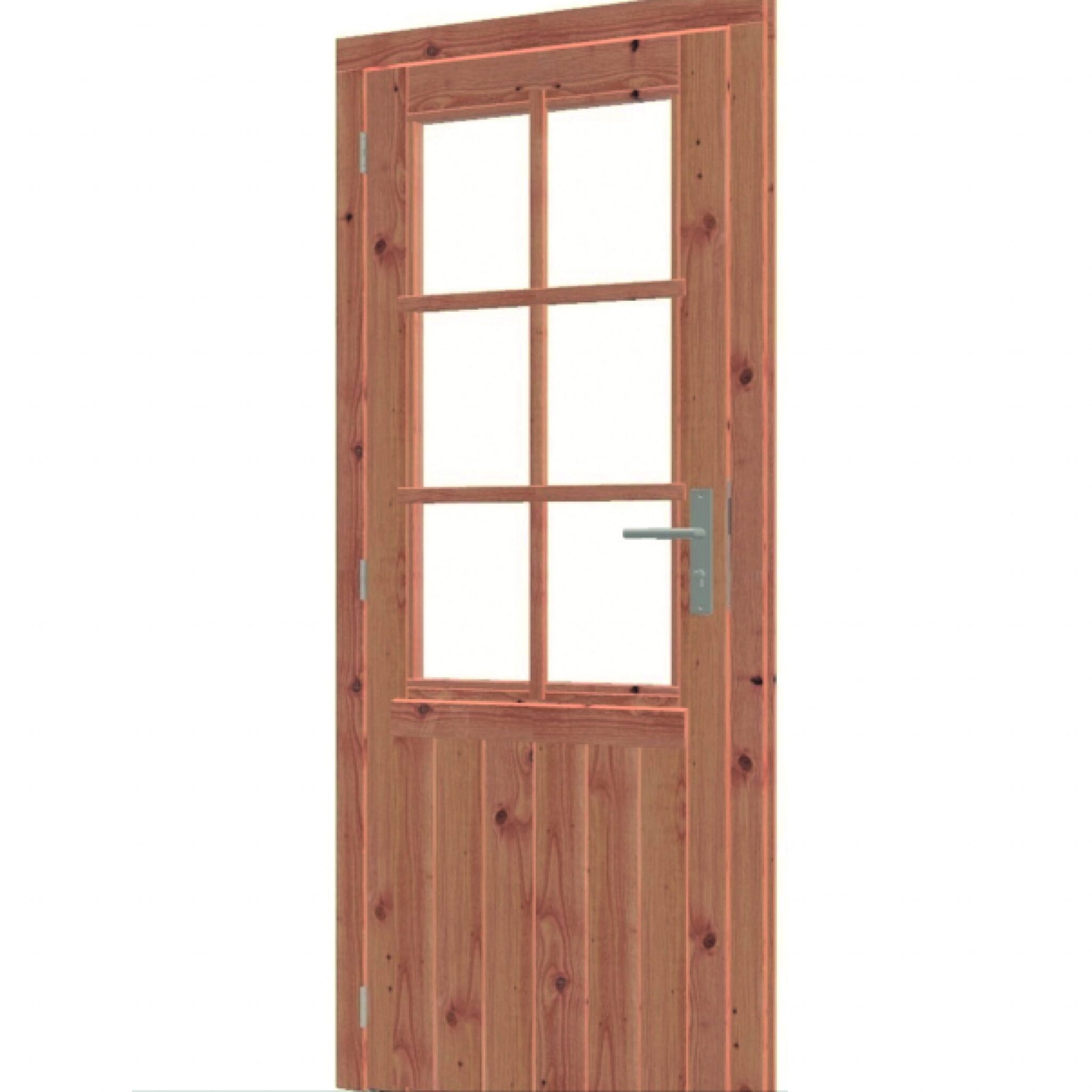 Enkele deur met glas
