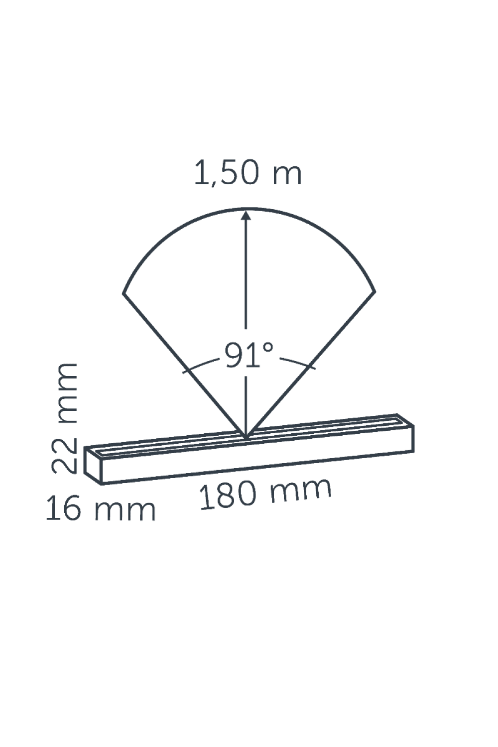 In-lite Evo hyde 180 black opbouwlampen-2