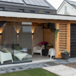 Douglas plat dak met schuur 800x400cm Sneek