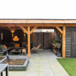 Douglas plat dak met schuur 800x300cm Getelo