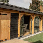 Moderne overkapping met schuur 800x400cm