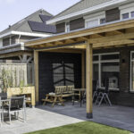 Douglas plat dak met schuur 1000x300cm Enkhuizen