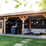 Douglas plat dak met schuur 900x400cm Sint Maartensdijk