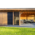 Douglas plat dak met schuur 800x400cm Sneek