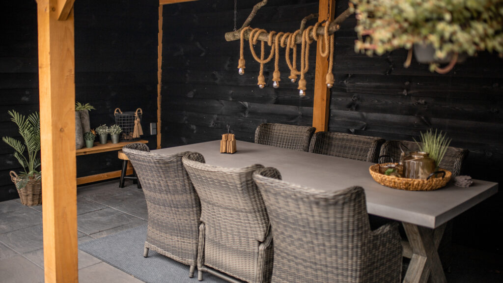 Luxe zadeldak met schuur 900x300cm type 'Marijke'