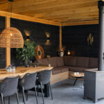 Douglas plat dak met schuur 1100x300cm Zeeland