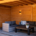 Douglas plat dak met schuur 1200x300cm Noord-Holland