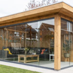 Plat dak met glazen schuifwanden 600x300cm type 'Michiel’