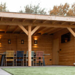 Douglas plat dak met schuur 800x300cm Getelo