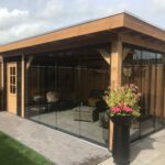 Overkapping met glaswanden 600x300cm type 'Carolien'