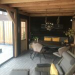 Binnenkant Overkapping met glaswanden 600x300cm type 'Carolien'