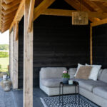 Douglas zadeldak met schuur 1000x400cm Gent