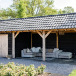 Douglas Zadeldak met Schuur 1000x400cm Gent