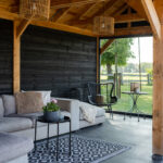 Douglas zadeldak met schuur 1000x400cm Gent