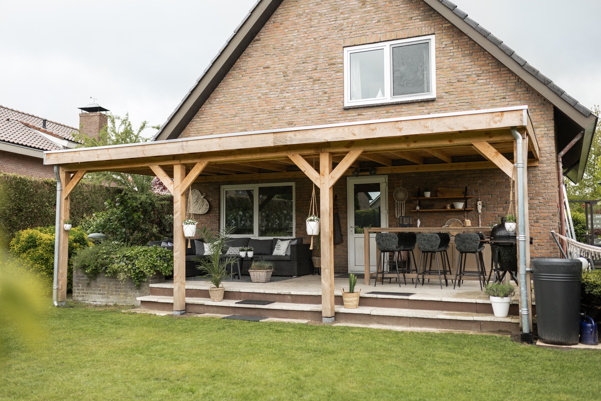 Plat dak carport en veranda's