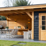 Douglas Plat Dak met Schuur 600x400cm Meddo