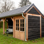 Douglas drentse kapschuur met schuur 800x300cm Oshaar