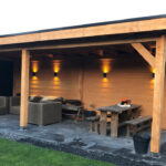 Plat dak overkapping 800x300cm