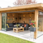 Plat dak met glazen schuifwanden 600x300cm type 'Michiel’