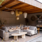 Overkapping met schuur 1200x350cm type 'Marjolein Bouhuijzen'