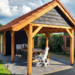 Douglas zadeldak met schuur 700x300cm Amersfoort