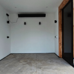 Moderne douglas overkapping met schuur L-vorm 500x300cm + 300x300cm Zandeweer