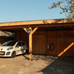 Douglas plat dak overkapping 700x400cm Noordoostpolder