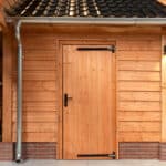 Type Thomas zadeldak van 900x400 met schuur. Foto van de schuur