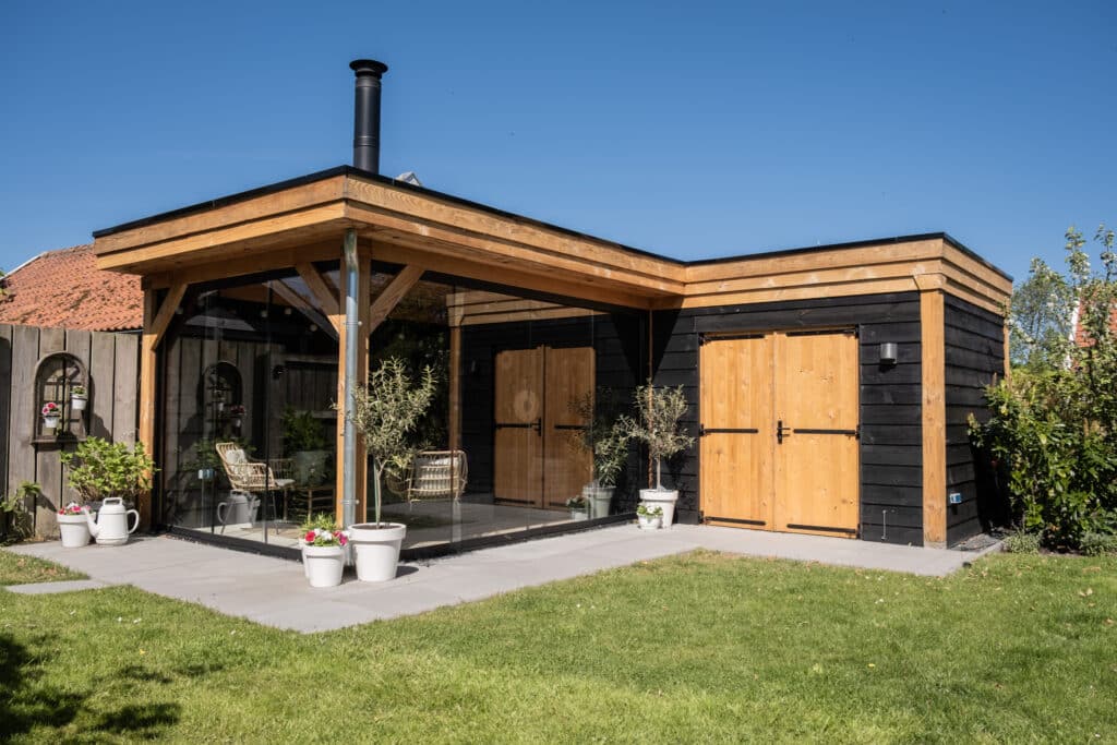 Plat dak overkapping Alblasserdam