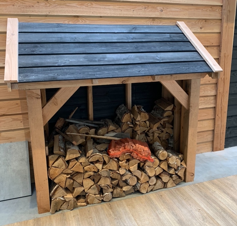 Opslaghok voor hout 208x61x190 cm